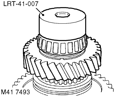 Fit rear bearing using tool LRT-41-008.