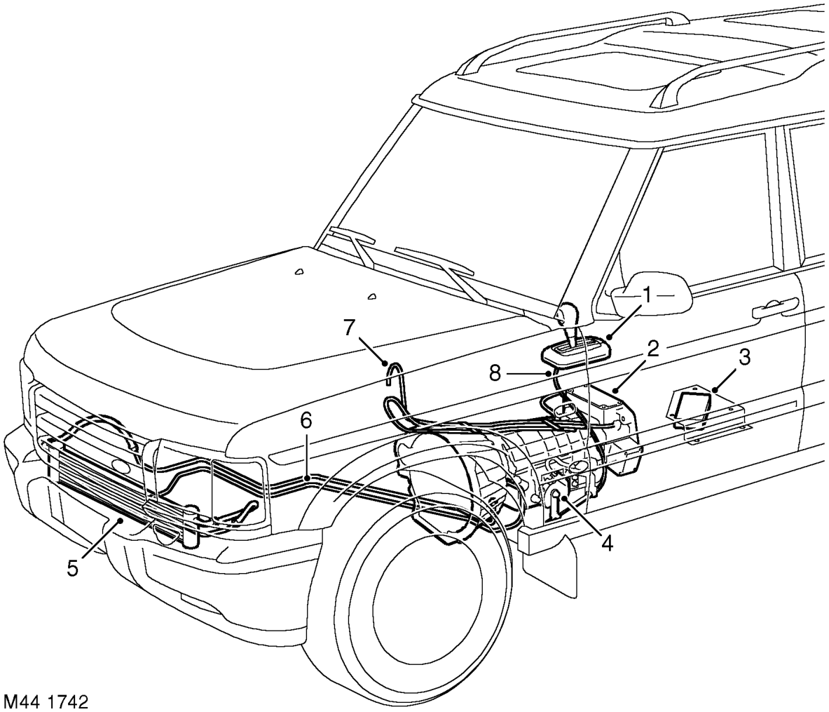 Automatic gearbox component layout – AUTOMATIC GEARBOX - ZF4HP22 - 24DESCRIPTION AND OPERATION