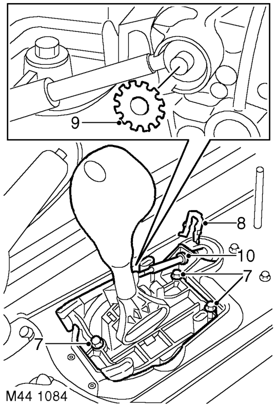 Cable and lever assembly - selector – Remove sound deadener pad.