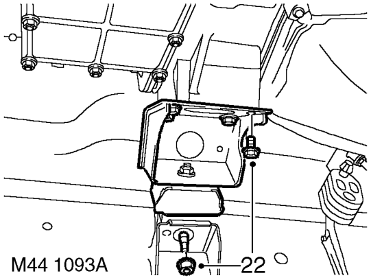 Position a second support jack under engine using a block between engine sump and jack to 