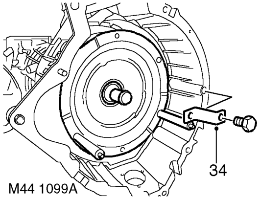 With assistance remove gearbox from engine.