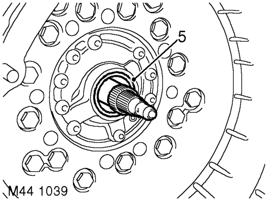Remove tool LRT-44-010 from converter.