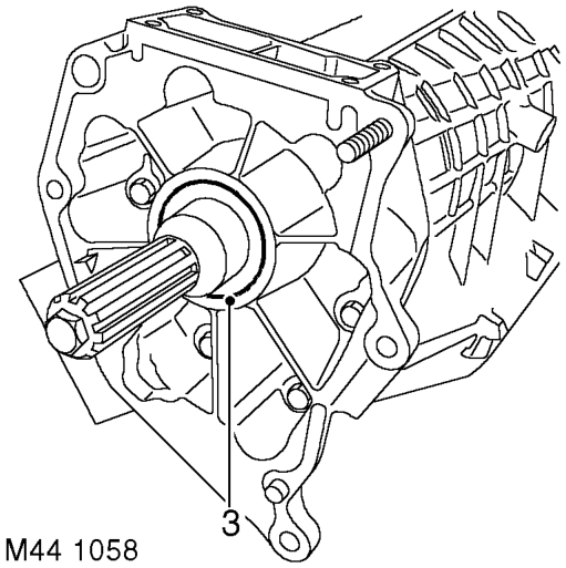 Seal - rear extension housing – Drain automatic gearbox oil.  MAINTENANCE, PROCEDURES, Automatic gearbox.