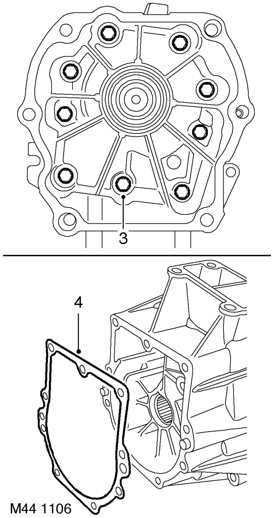 Gasket - rear extension housing. – Remove transfer gearbox.  TRANSFER BOX - LT230SE, REPAIRS, Transfer box - Diesel.  TRANS