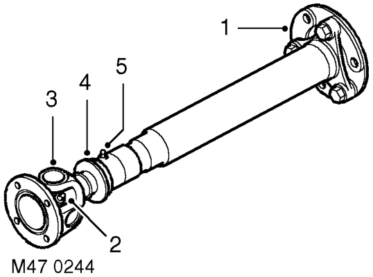 Rear propeller shaft