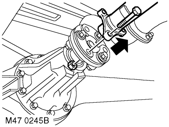 Flexible coupling – If same components to be refitted, reference mark flexible coupling and mating components.