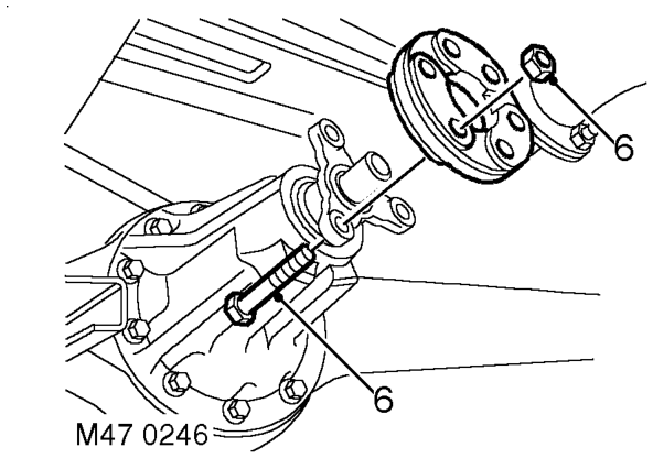 Flexible coupling – Tie propeller shaft aside.
