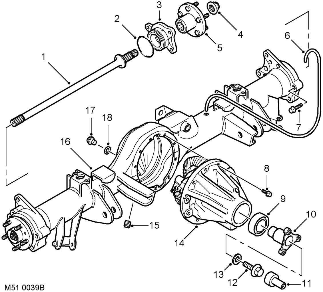 Rear axle component layout – REAR AXLEDESCRIPTION AND OPERATION