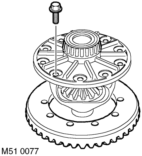 Secure the crown wheel assembly in a vice.