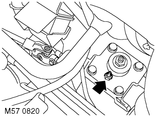 Hydraulic system - bleed steering linkage - centralise – Position container to catch fluid spillage from steering box.