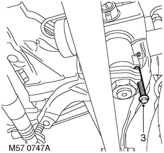 Hydraulic system - bleed steering linkage - centralise – Remove nut securing drag link to drop arm. Using tool LRT-57-036 break taper joint and rel