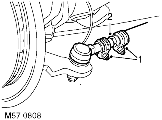 Wheel alignment - front – Following the equipment manufacturer's instructions, measure the front wheel alignment. Co