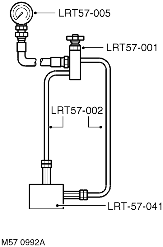 Power steering pressure check - diesel models – $% 57.90.10.01