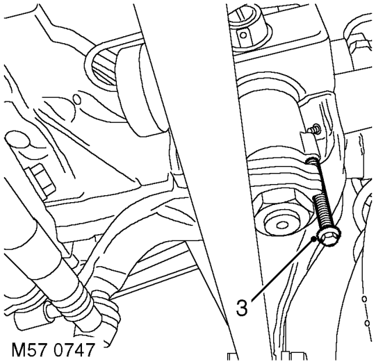 Power steering box - v8 – Remove front road wheel.