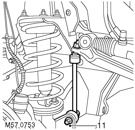 Using LRT-57-036, break taper joint and release drag link.