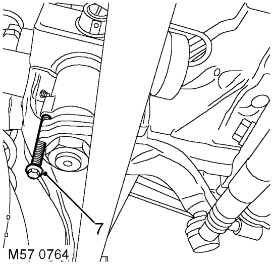 Power steering box - lhd - diesel – Ensure steering wheel is centralised, remove key from steering lock and engage column lock