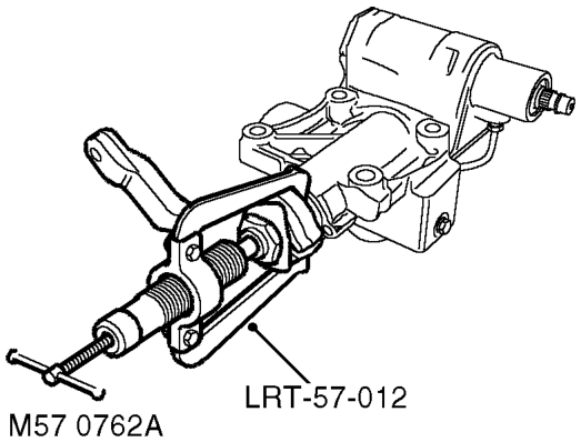 Seal - output shaft - steering box – Remove 4 bolts securing output shaft assembly