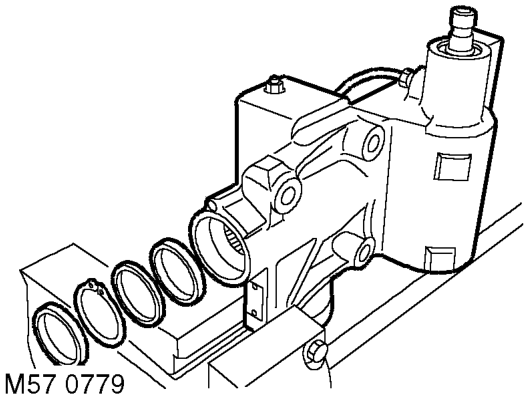 Seal - output shaft - steering box – and remove output shaft assembly. Remove and discard 'O' ring from end cover.