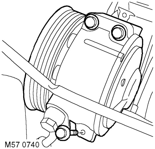 Pump - power steering - v8 – Loosen 3 clips securing air intake hose, release and remove hose. Note: Pre 03 MY air inta