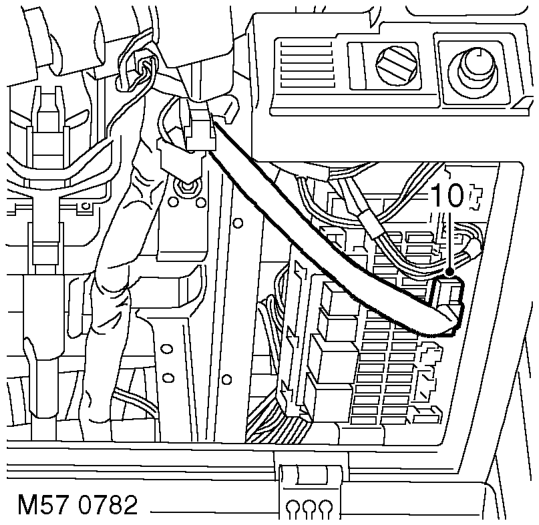 Disconnect ignition switch multiplug.
