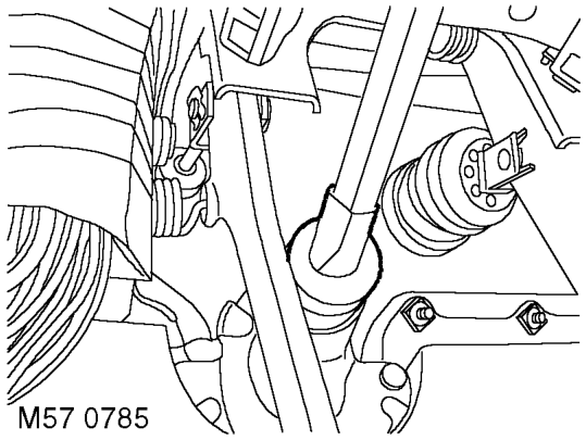 Remove 4 nuts securing steering column assembly to fascia rail and remove steering column 