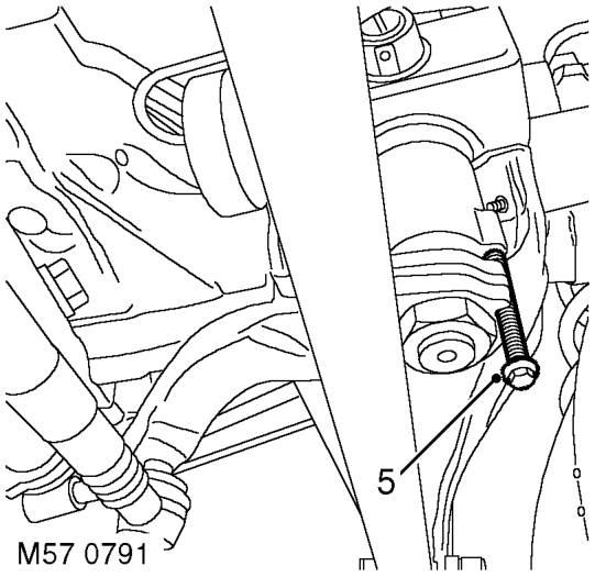 Universal joint: Remove the bolt securing the universal joint to the steering box.