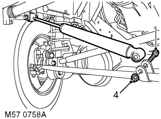 Drag link – LHD vehicles: Remove the RH front road wheel.