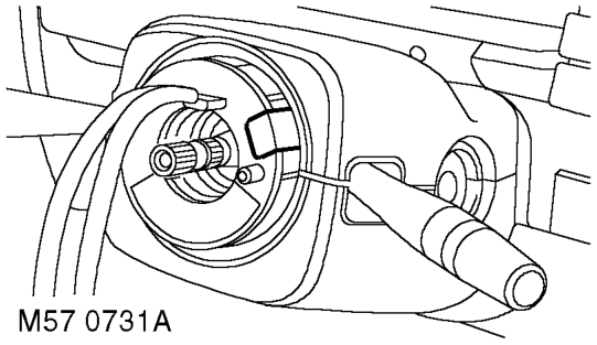 Steering wheel – Remove steering wheel.