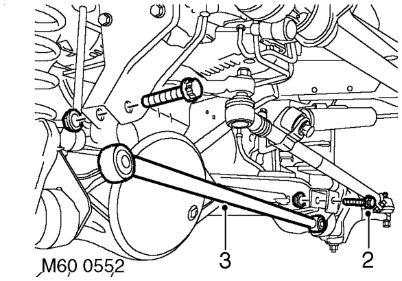 Bushes - panhard rod – Raise front of vehicle.