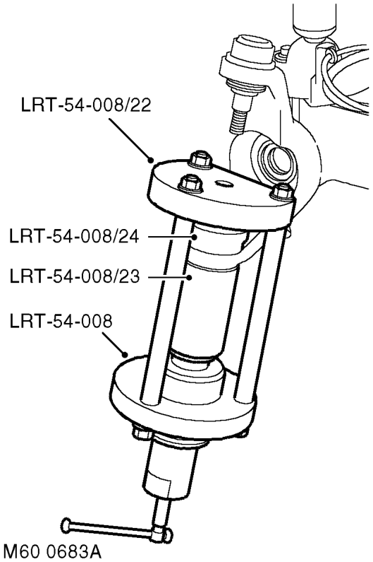 Ball joint - lower - steering knuckle – Remove steering knuckle.  FRONT SUSPENSION, REPAIRS, Steering knuckle.