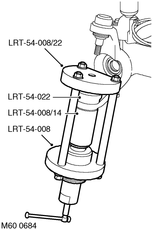 $% 60.15.19 on axle yoke, adjacent to lower ball joint location.