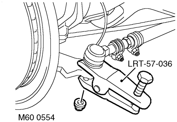 Bushes - radius arm – Remove road wheel.