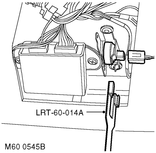 Accelerometer - ace - upper – Disconnect multiplug from accelerometer.