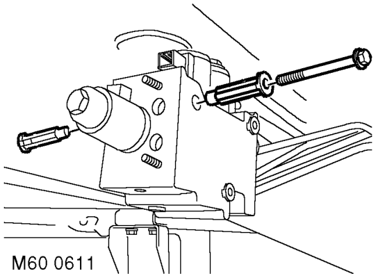 Remove 2 nuts securing front pipe clamping plate.
