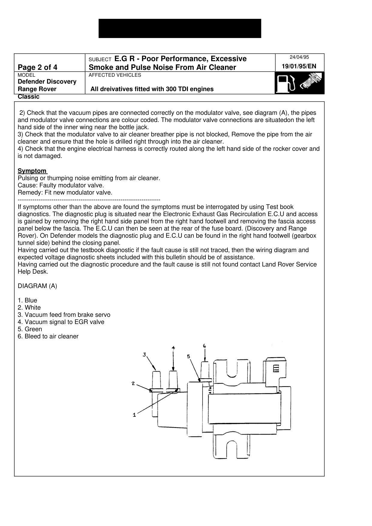 Defender, Discovery – bulletin page 2