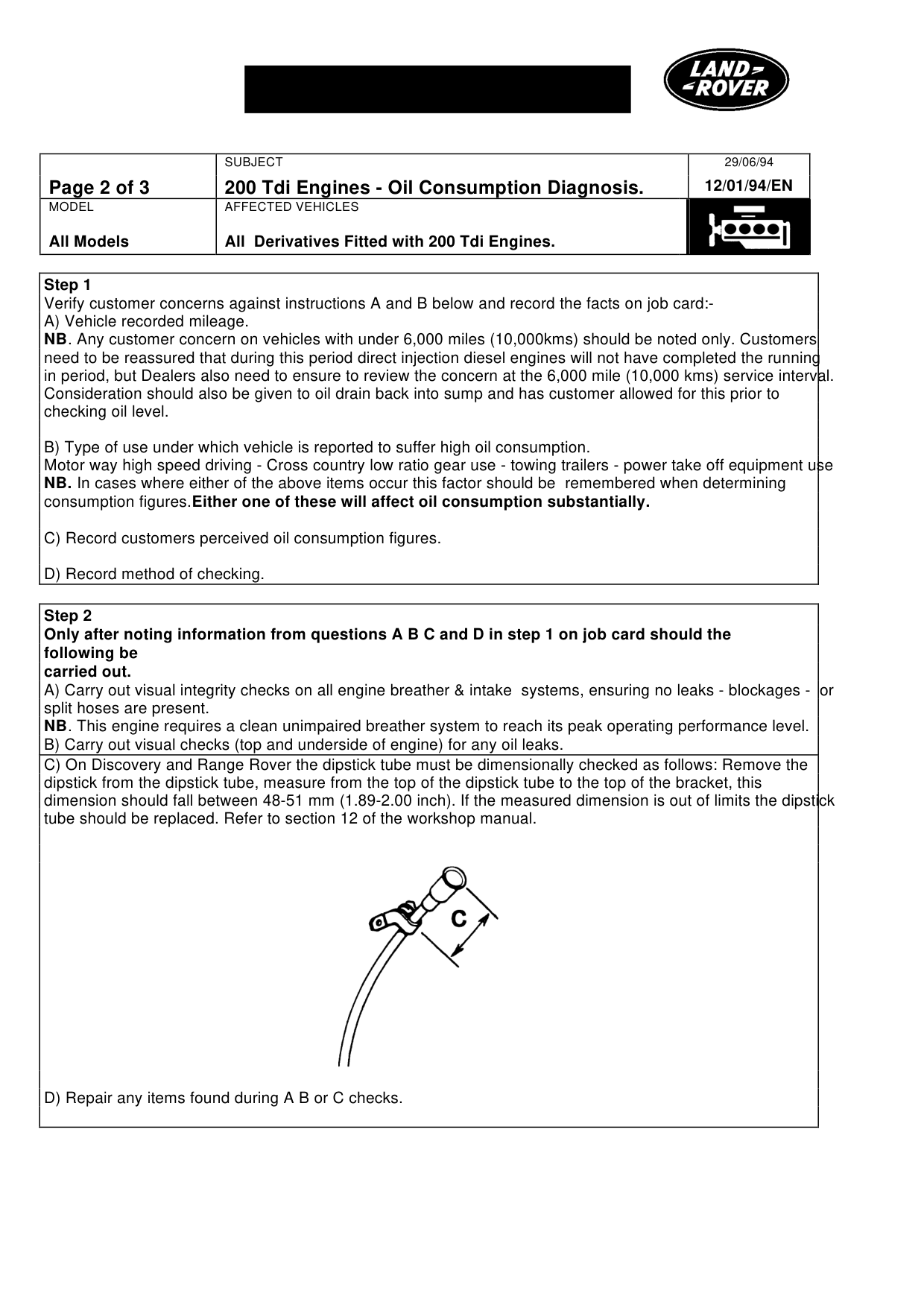 200 Tdi-Oil Consumption – bulletin page 2