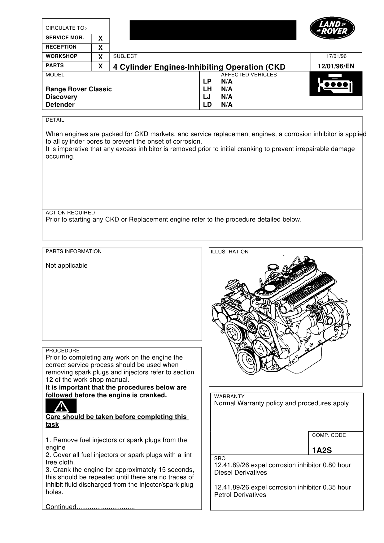 4 Cylinder Engines-Inhibiting Operation (Ckd) – bulletin page 1