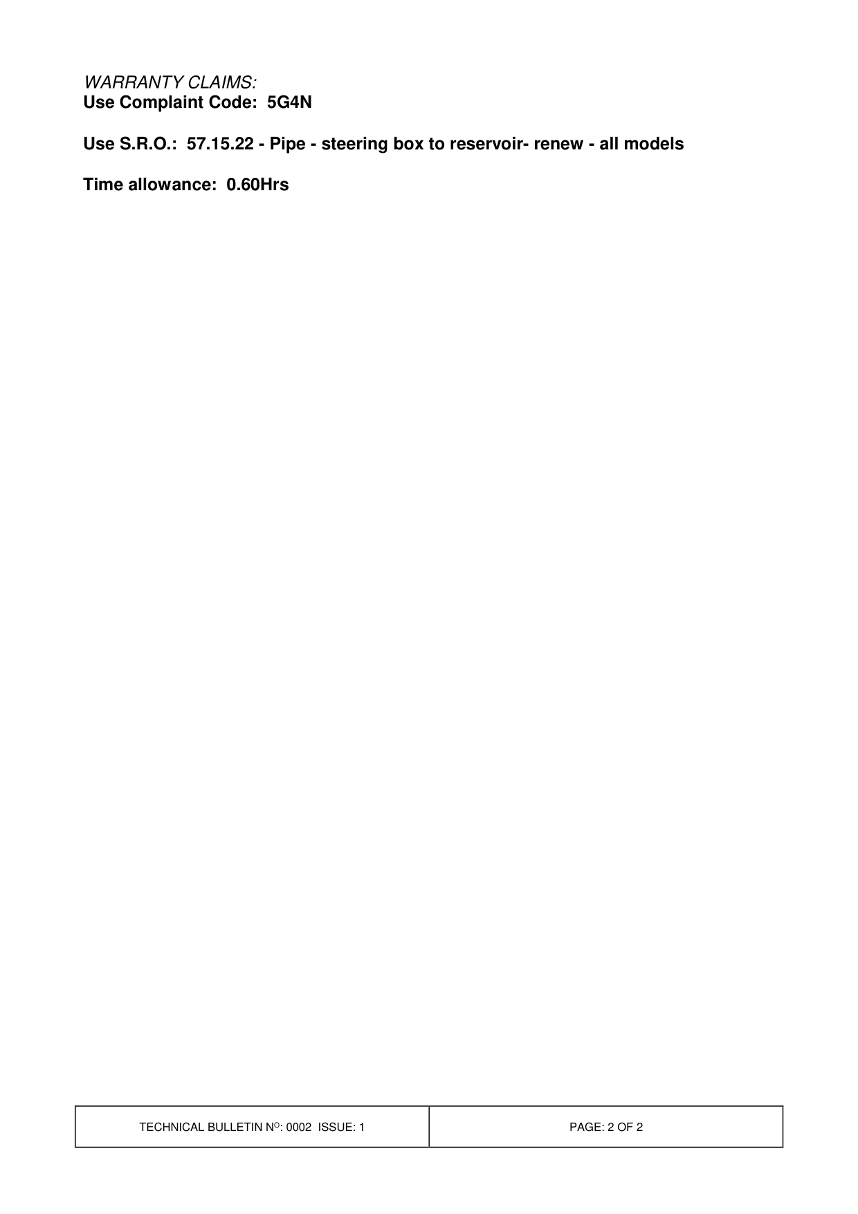 Oil Leakage From Power Assisted Steering (Pas) Pipes – bulletin page 2