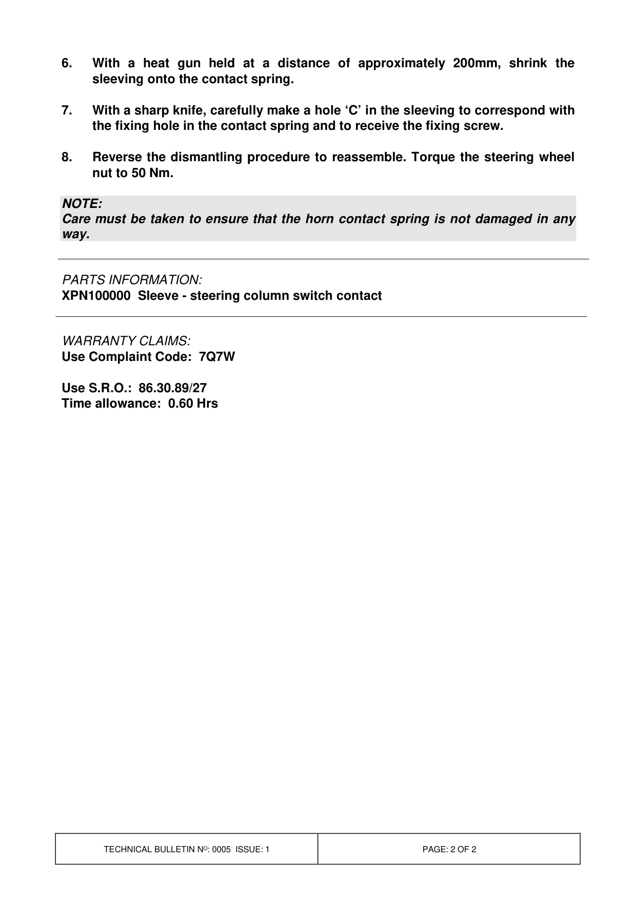 Scraping Noise From Centre Of Steering Wheel – bulletin page 2