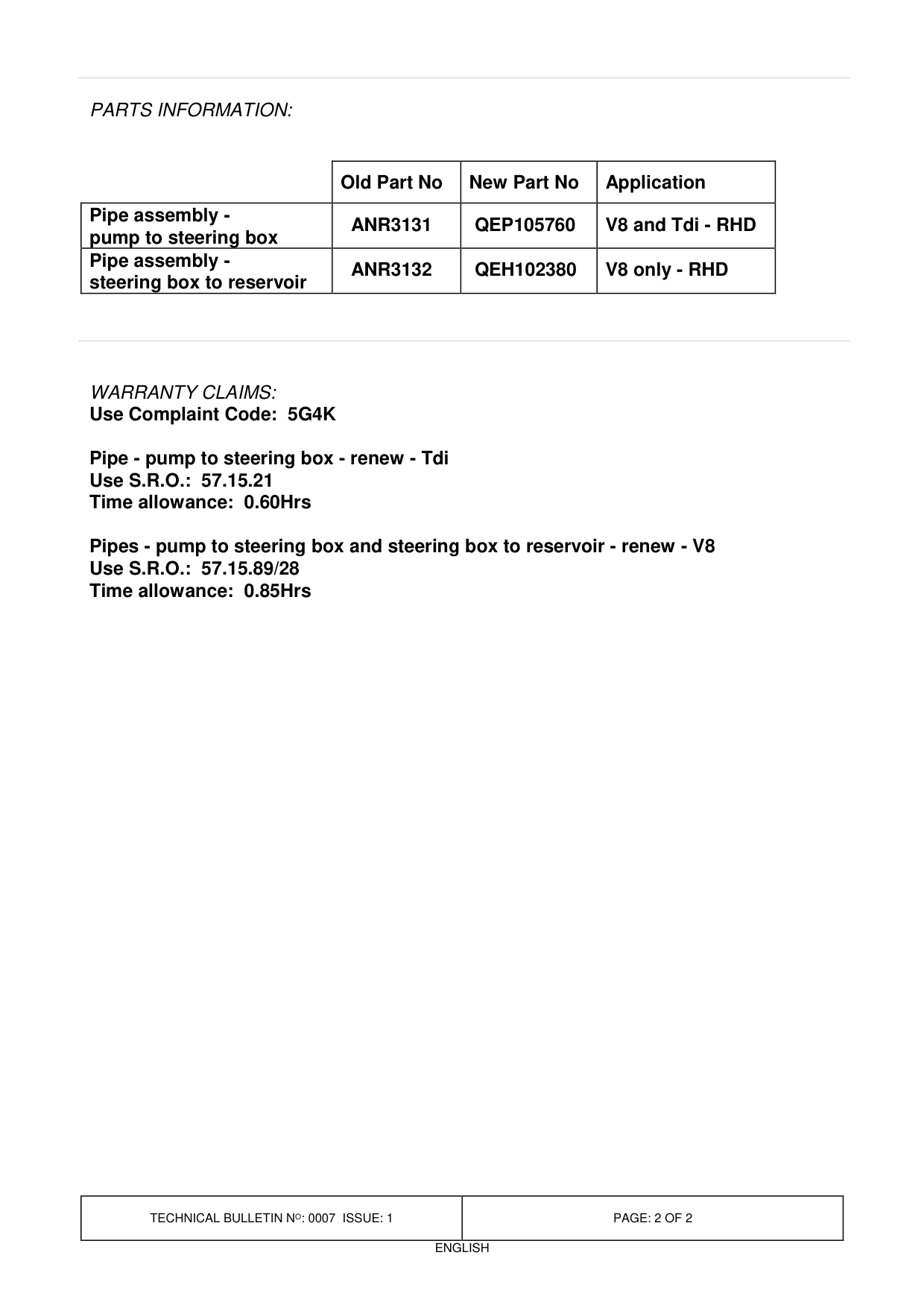 Noise When Turning Steering Wheel - Pas – bulletin page 2