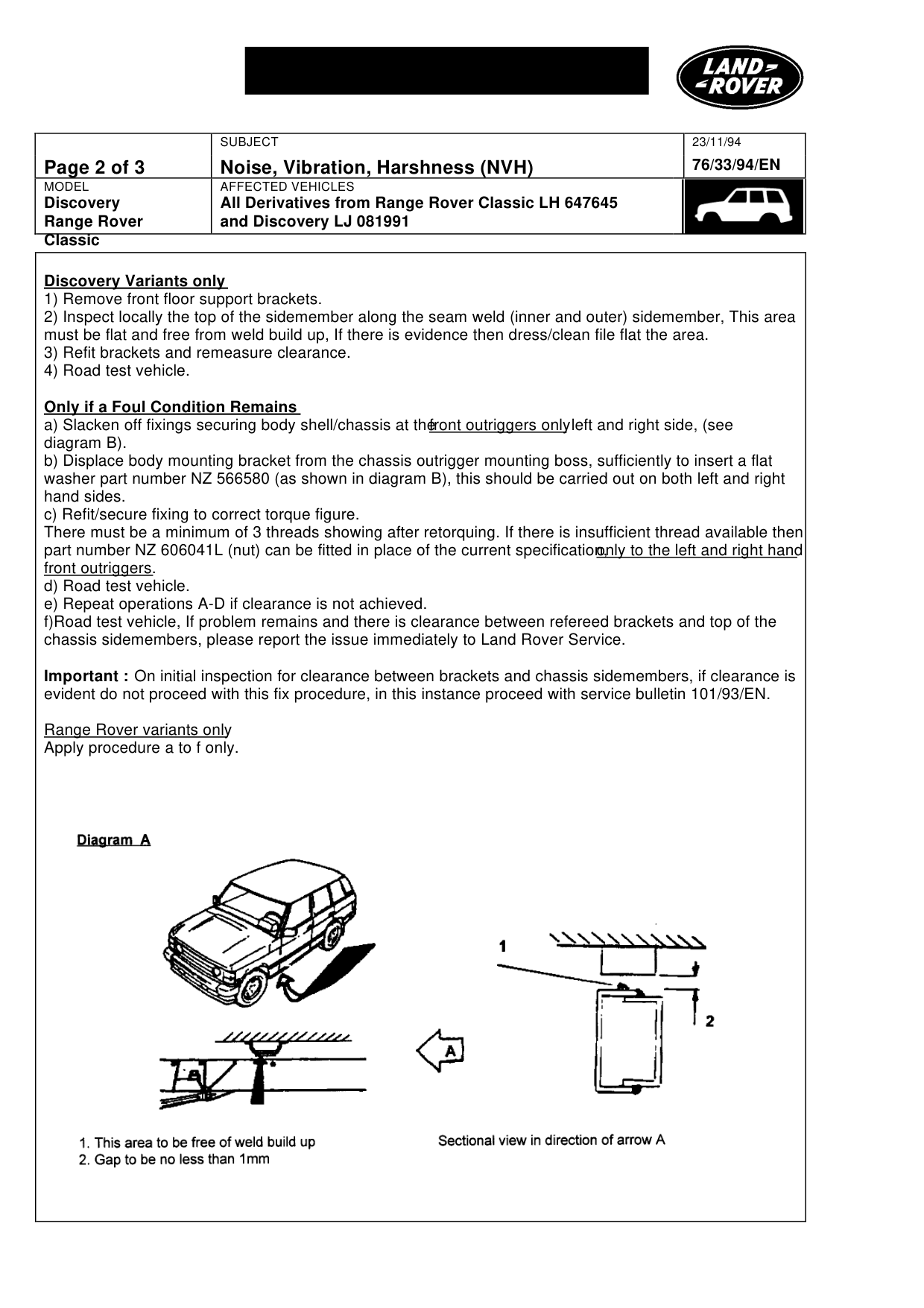 Noise, Vibration, Harshness (Nvh) – bulletin page 2