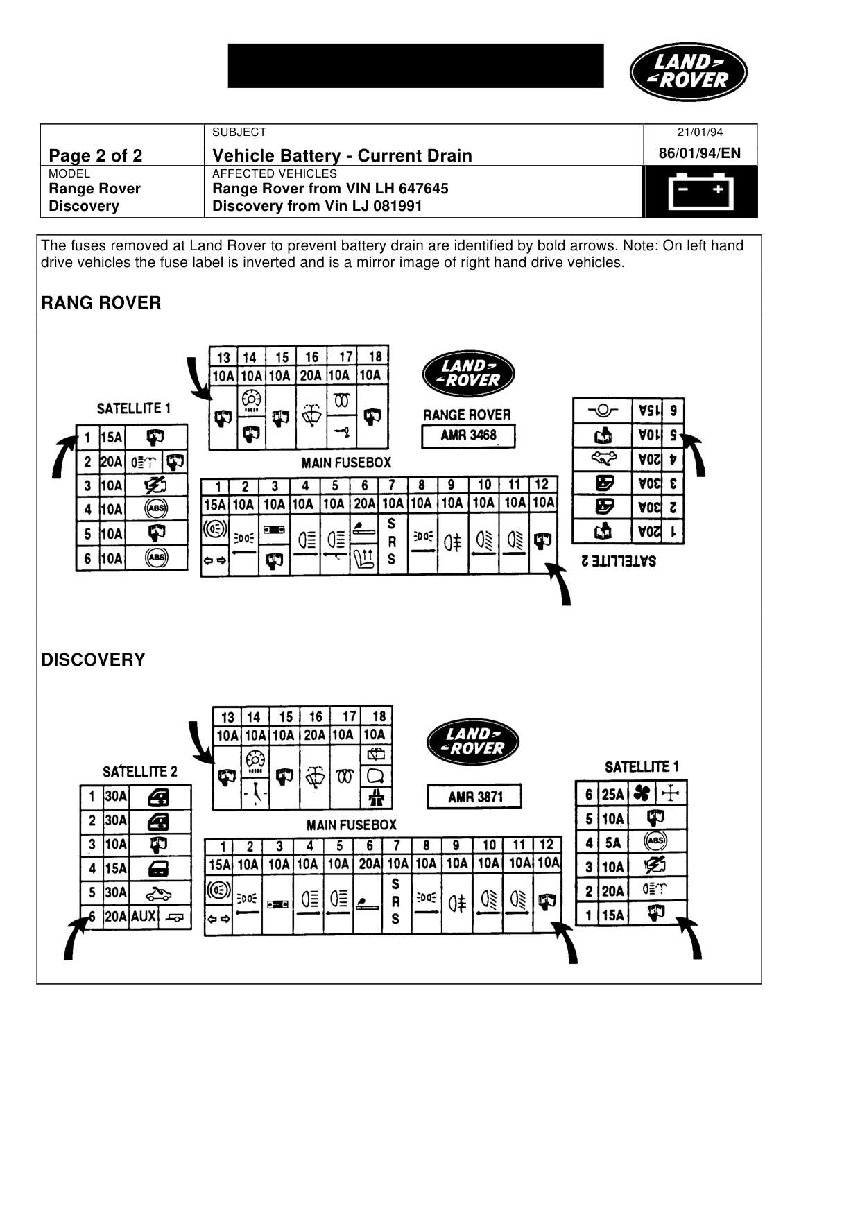 Vehicle Battery-Current Drain – bulletin page 2