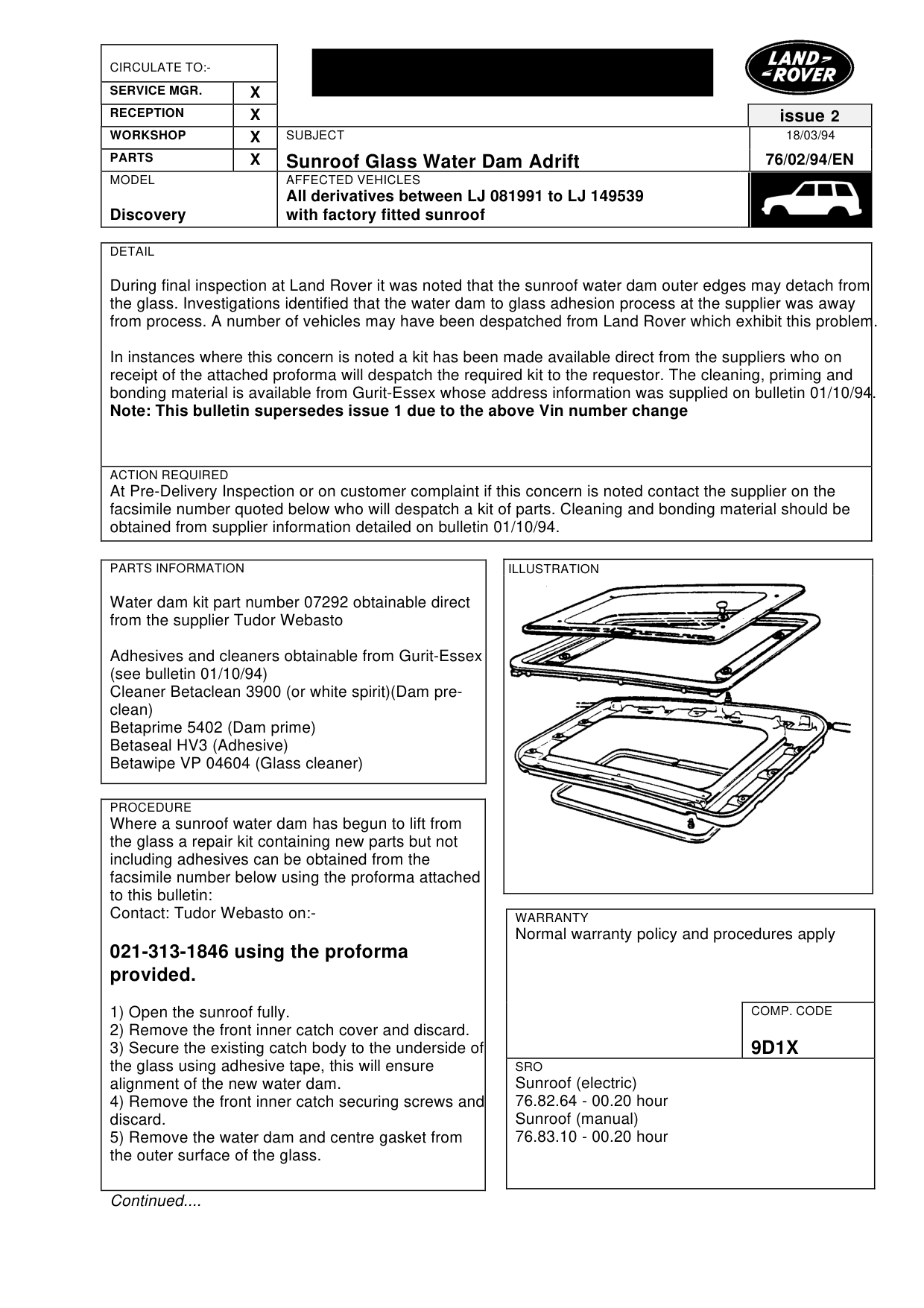 Sunroof Water Dam Adrift Issue 2 – bulletin page 1