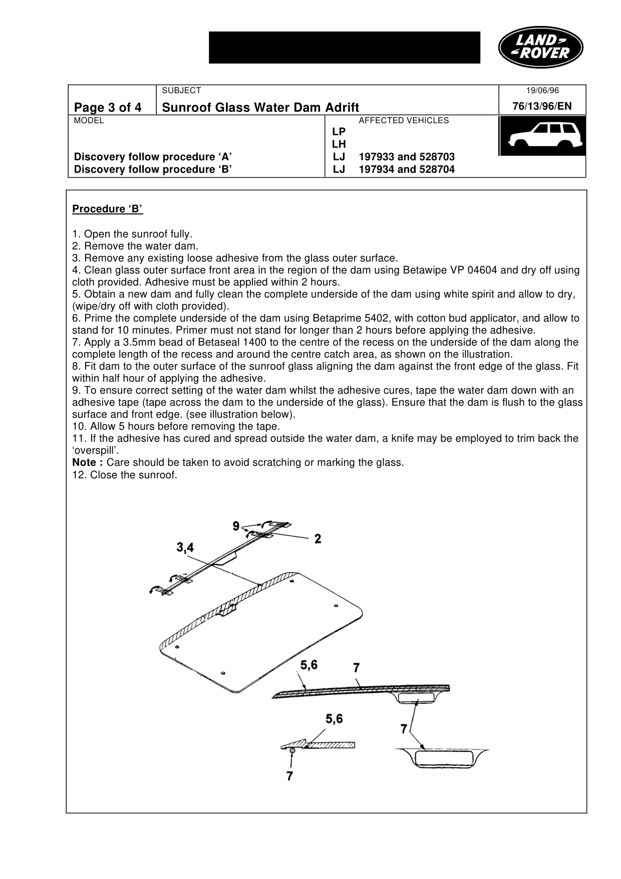 Sunroof Glass Water Dam Adrift – bulletin page 3