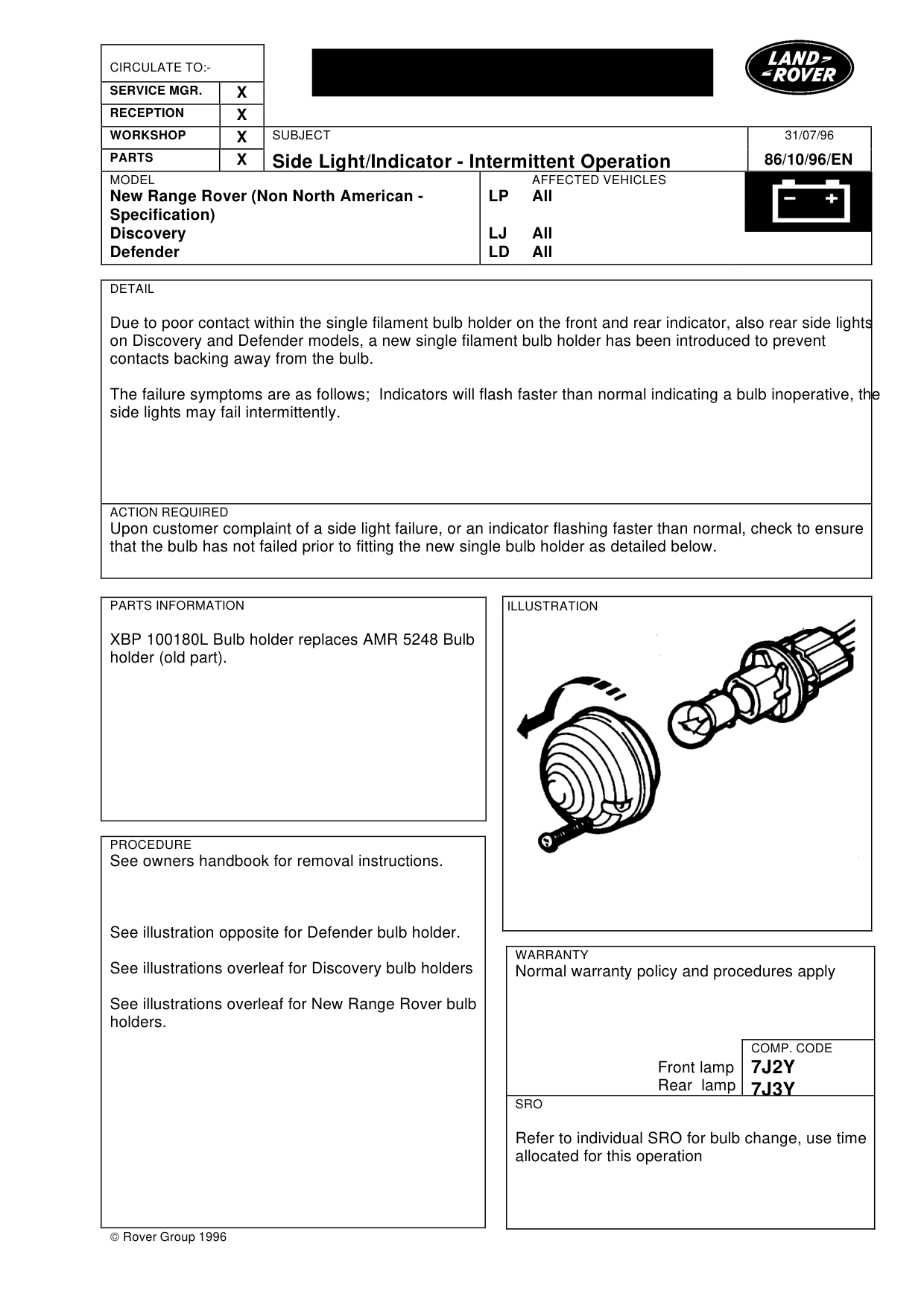 Side Light /Indicators-Intermittent Operation – bulletin page 1