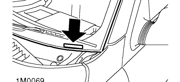 Vehicle identification number – The VIN is displayed at the centre top of the engine bulkhead and on a plate behind the LH