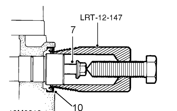Seal - front - inlet and exhaust camshaft – Remove camshaft gear.