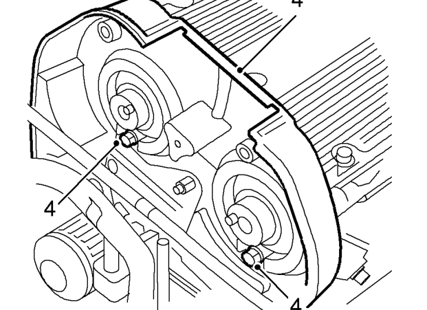 Housing - camshaft - reseal and renew oil seals – Remove bolts and plain washers securing gears to camshaft.