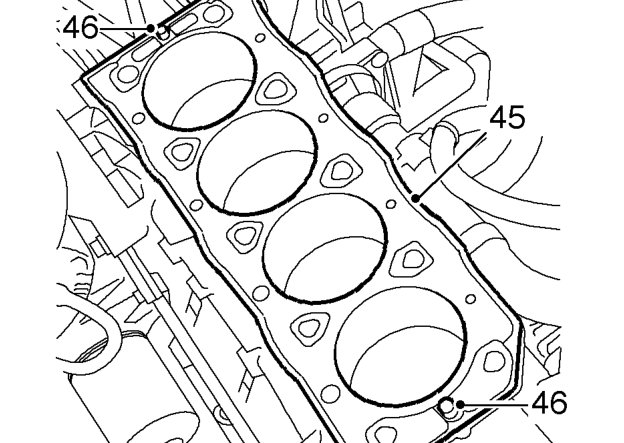 Using assistance, remove cylinder head assembly from cylinder block.