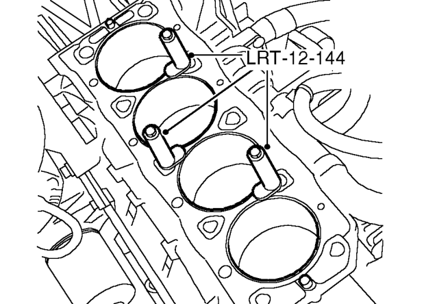 Remove 2 location dowels from cylinder block.